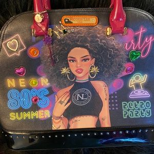 pretty neon 80's summer shoulder bag